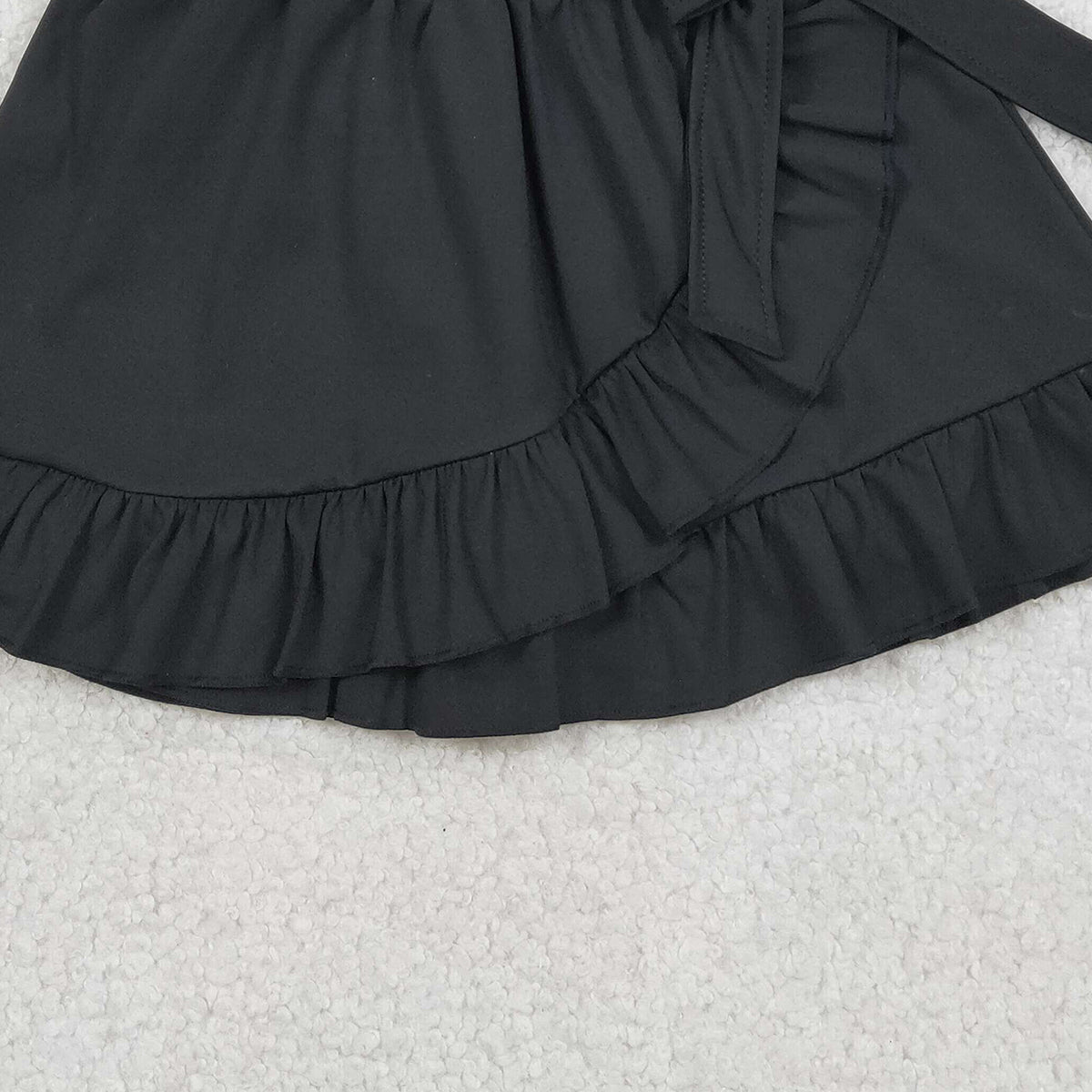 1.16 RTS NO MOQ （In stock）GLK0218 Baby Girls Summer Shorts Baby Girls Black Yoga Active Ruffle Skirt Shorts Bottoms