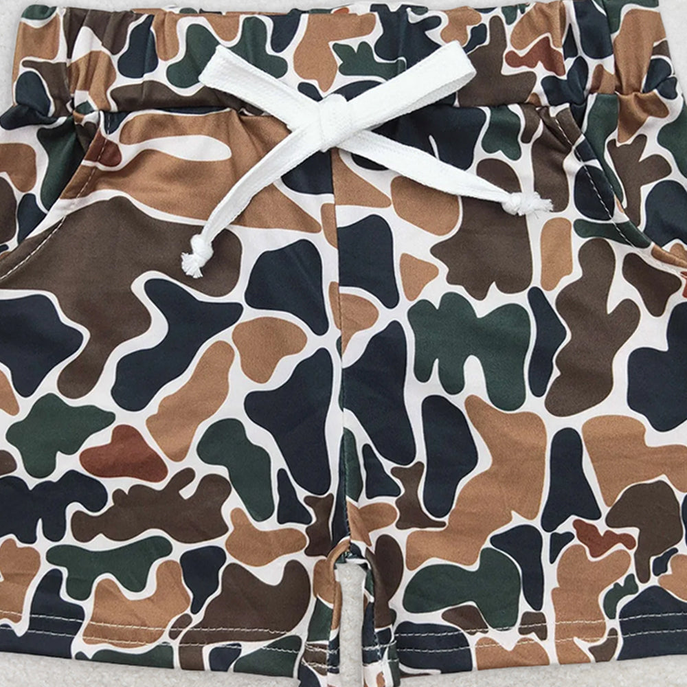 USA Shop (in stock)SS0359  Baby Boys Summer Shorts  Brown camouflage beige shorts