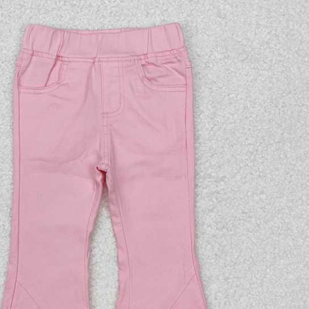 P0463 New Rts No Moq 8-9 Days By Air Arrived it Pink pockets tassels kids girls jeans
