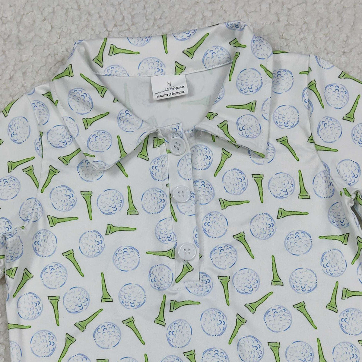 12.27 RTS NO MOQ （In stock）BT1582 Baby Boys Golf Team Button Polo Shirts Top