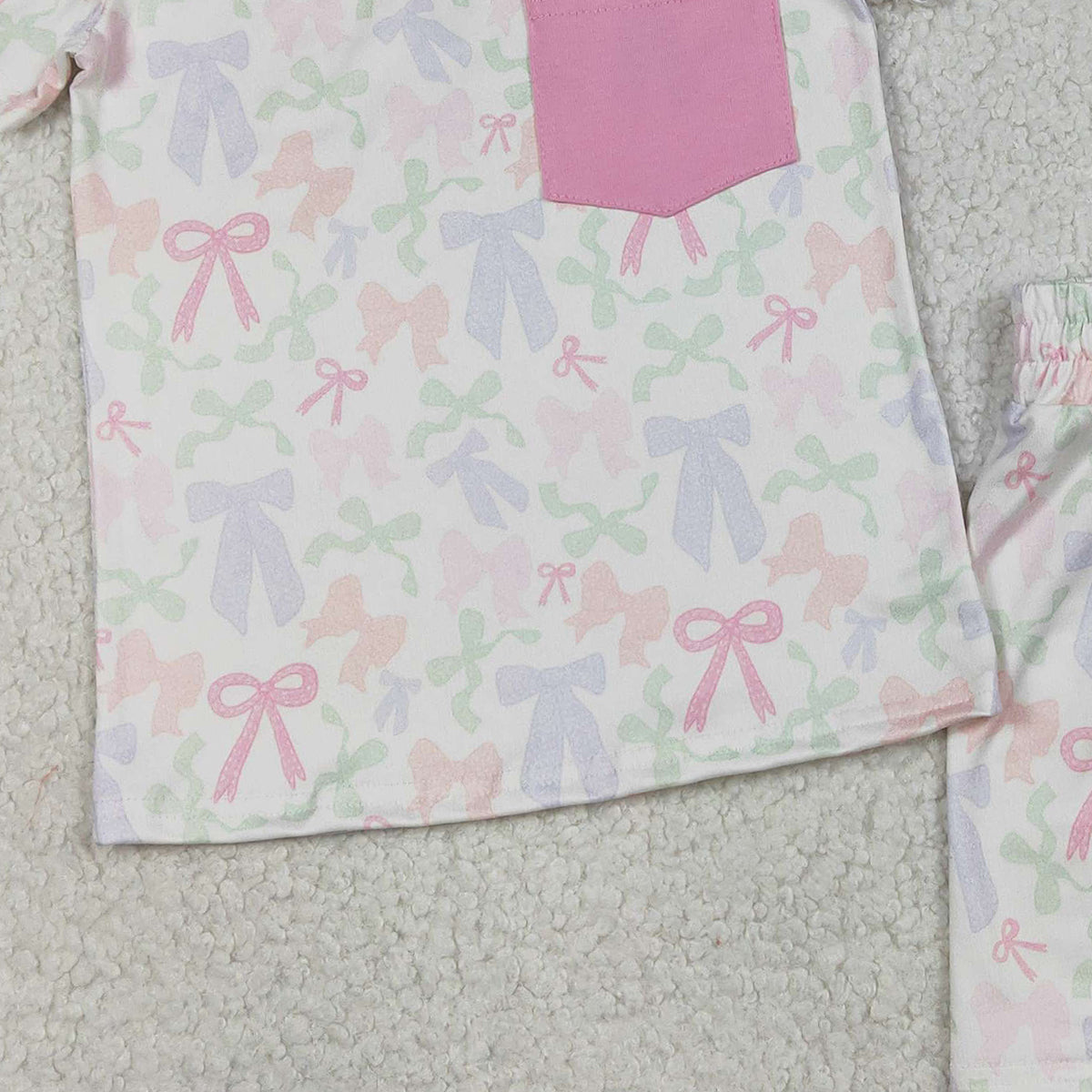 1.12 RTS NO MOQ （In stock）GSSO2990 Baby Girls Colorful Bows Pocket Top Shorts Clothes Sets
