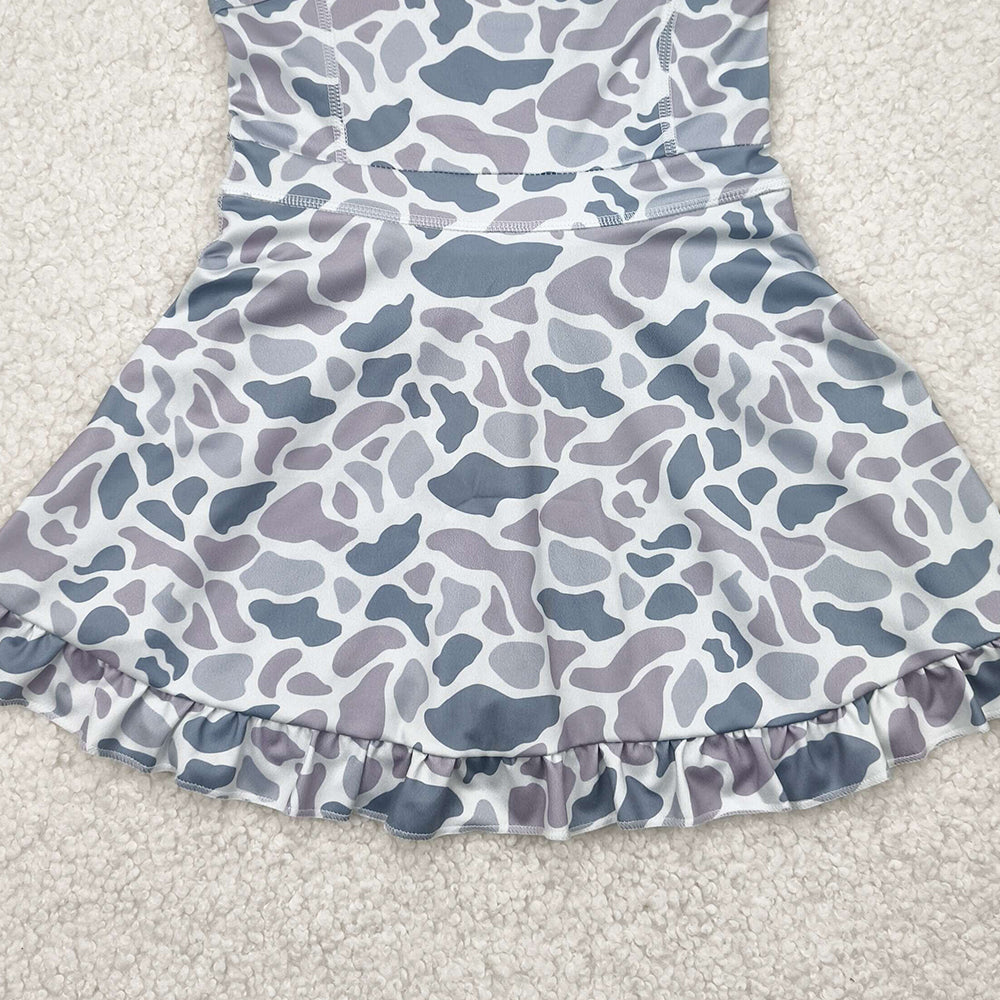 USA Shop (in stock) GSD2308  Baby Girls Summer Dress baby girl clothes yoga camouflage sleeveless dress