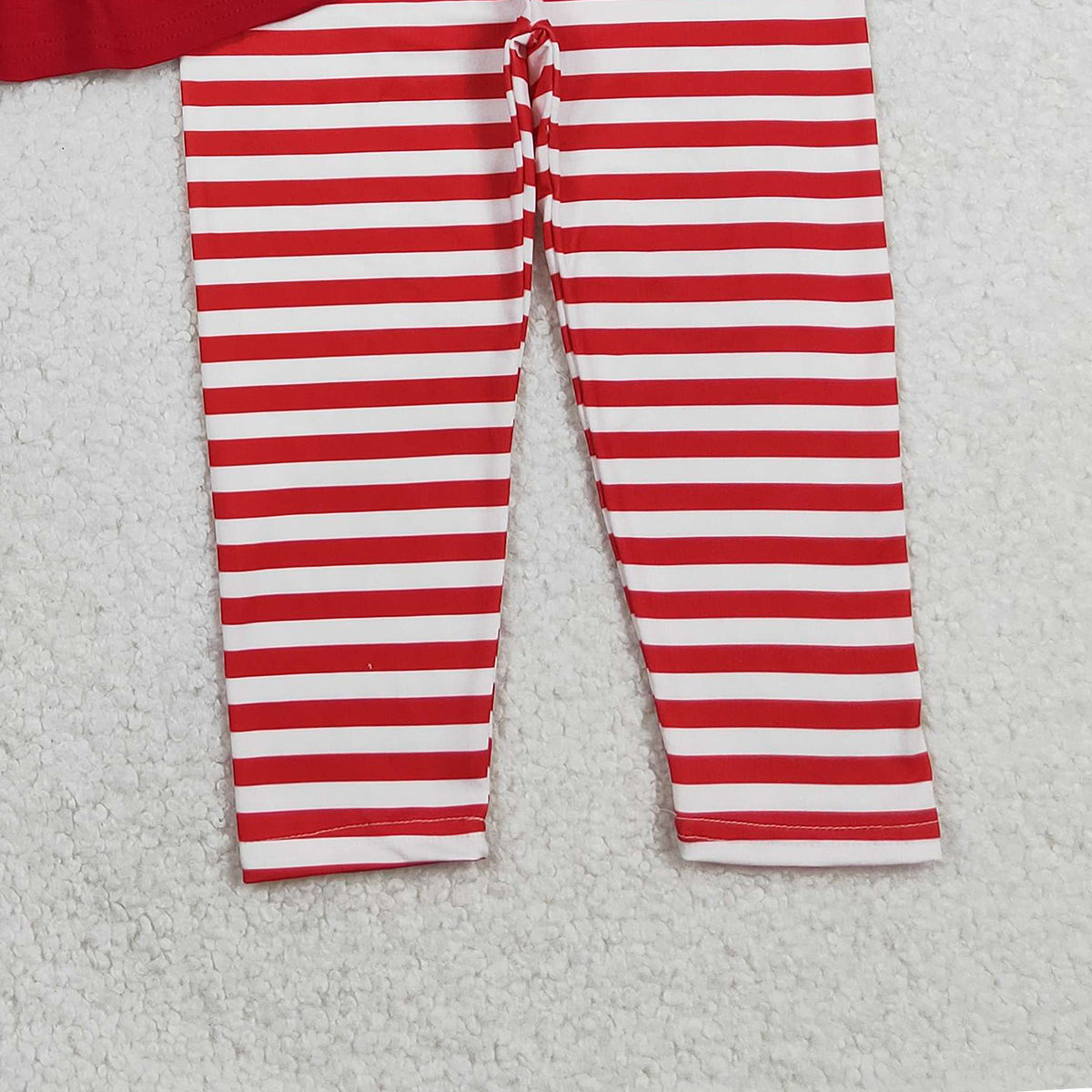 11.18 RTS NO MOQ （In stock）GLP2864 Baby Girls Red Long Sleeve Tunic Stripe Leggings Clothes Sets