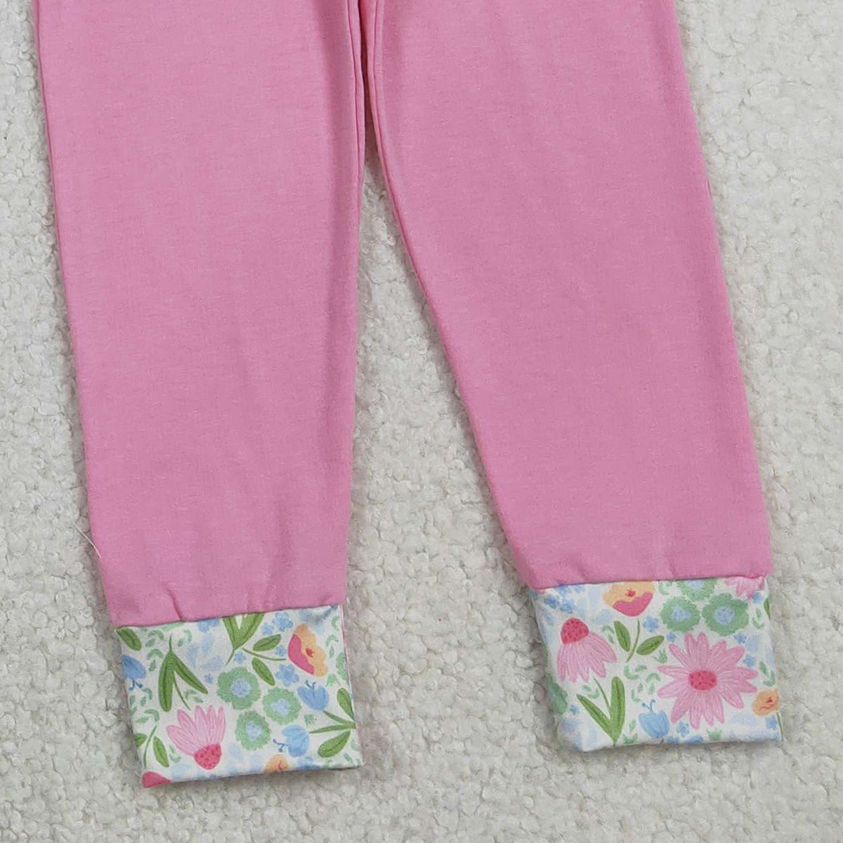 1.7 RTS NO MOQ （In stock）GLP3282 Baby Girls Colorful Flowers Zip Pocket Pullovers Jogger Pants Clothes Sets