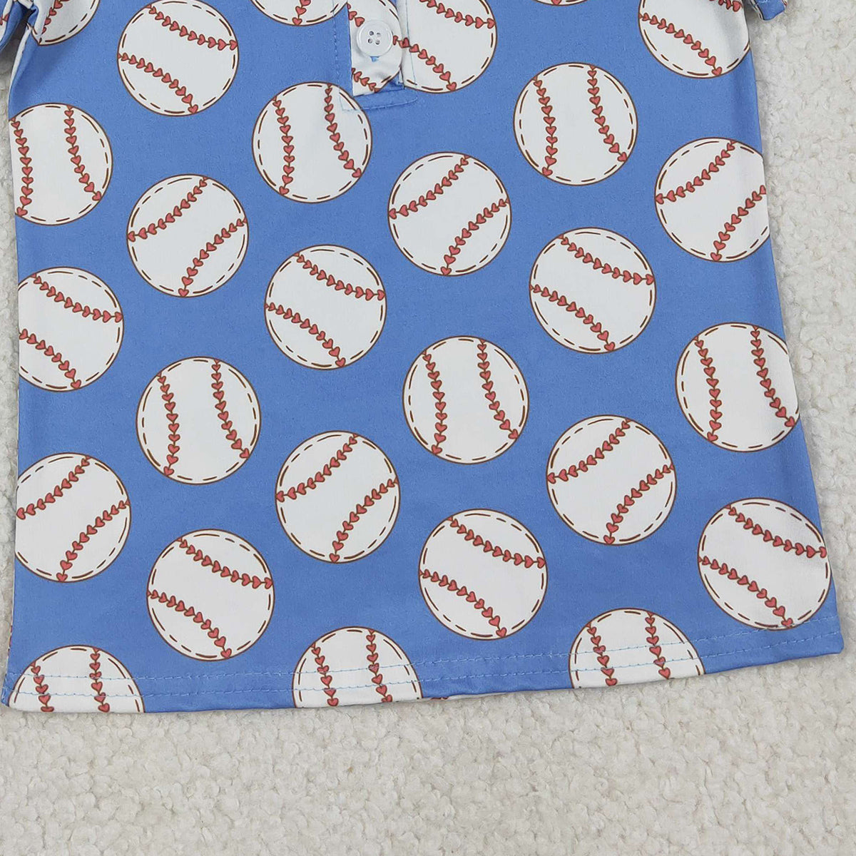 12.19 RTS NO MOQ （In stock）BT1578 Baby Boys Baseballs Team Button Polo Shirts Top