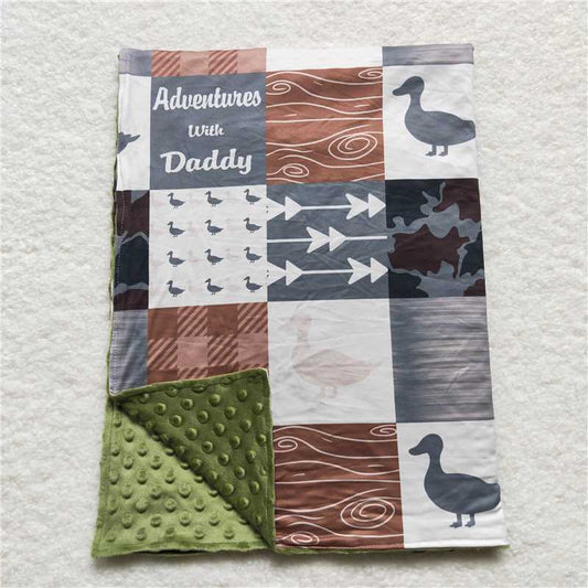 USA Shop (in stock)BL0061  Baby Kids Hunting Duck Minky Blankets