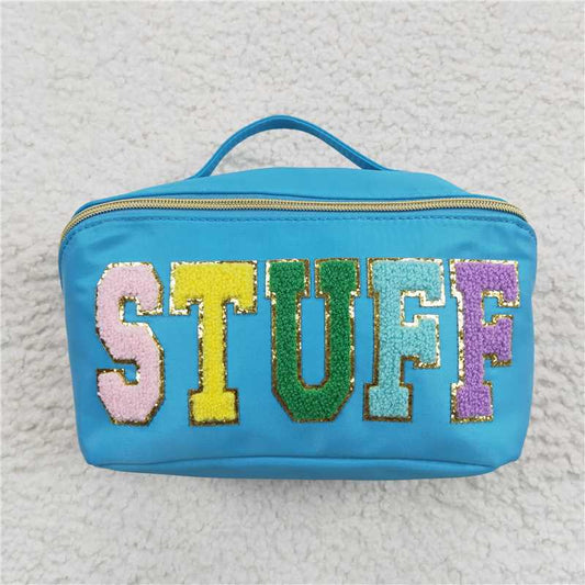 BA0093 Women Girls Stuff Blue Cosmetic Make Up Bags