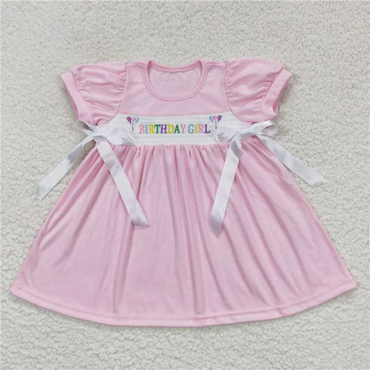 GSD0433 Birthday girl balloon pink baby girls dresses