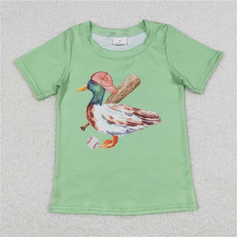 BT0611   Baby Boys Duck Baseball Short Sleeve Tee Shirts Tops