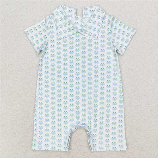 SR1436 Baby Girls Boys Crabs Sibling Summer Clothes Sets