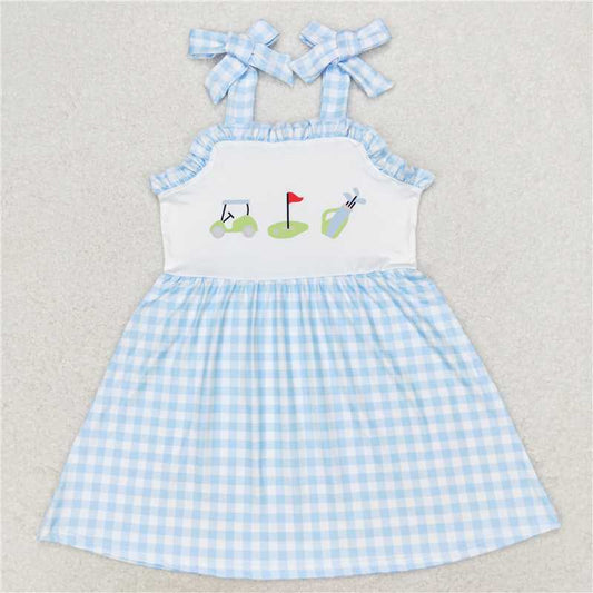 GSD0907  Baby Girls Golf Summer Sibling Rompers Dresses Outfits Clothes Sets