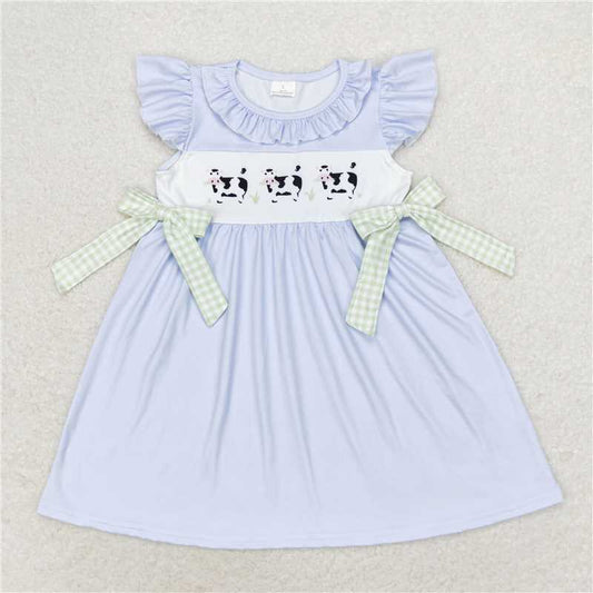 GSD1252  Baby Girls Boys Cows Western Sibling Dresses Rompers Sets