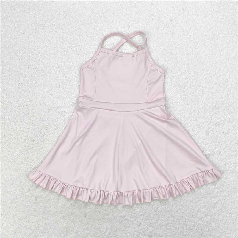 7.10 RTS Sibling Baby Girls Knit Knee Length Active Wear Athletic Dresses
