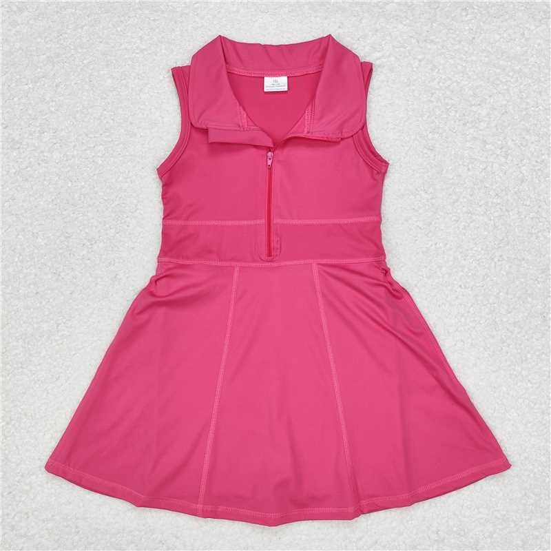 GSD1379  RTS NO MOQ Baby Girls Summer Sports Dress  Baby Girls Athletic Active Wear Knee Length Dresses
