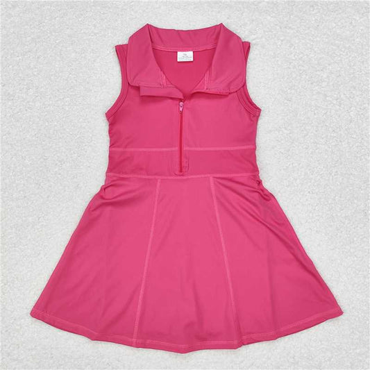 GSD1379  RTS NO MOQ Baby Girls Summer Sports Dress  Baby Girls Athletic Active Wear Knee Length Dresses