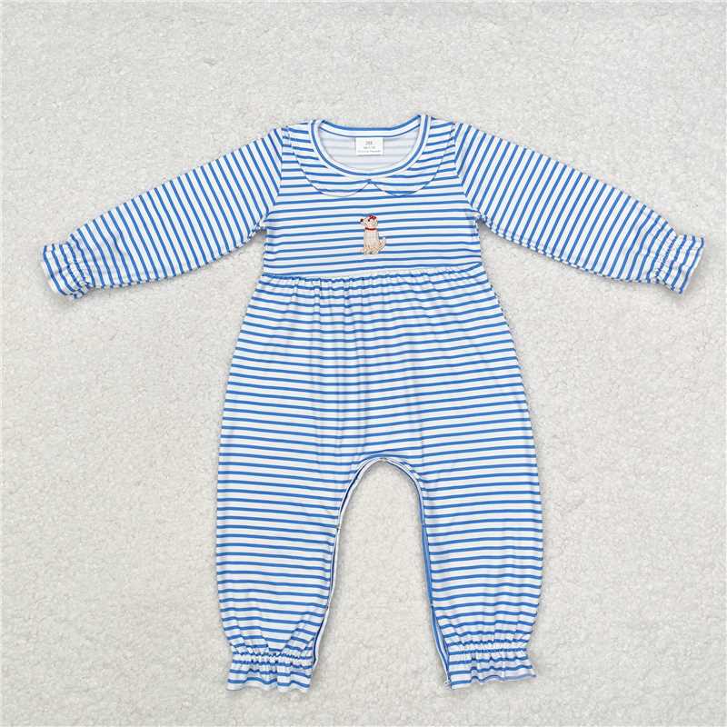 LR1238 LR0943 LR1448  Baby doll collar long romper: floral style & striped style & small animal print style