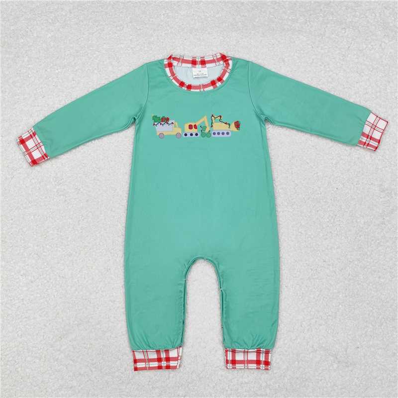 RTS LR1235 Christmas Tree Truck Engineering Vehicle Green Long Sleeve Jumpsuit