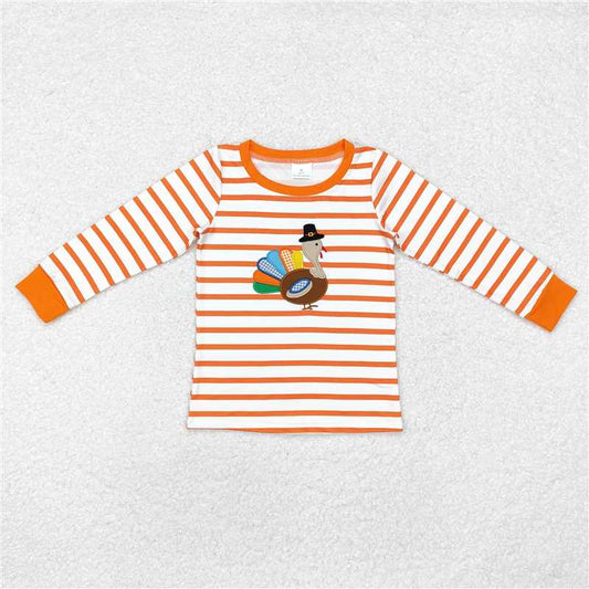 BT0816 Sibling Boys Girls Thanksgiving Turkey Shirts Boutique Clothes Sets