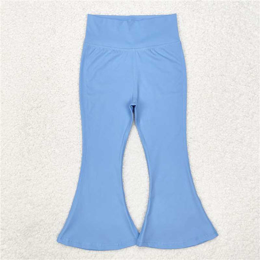 P0577  Baby Girls Light Blue Yoga Active Wear Bell Bottom Pants