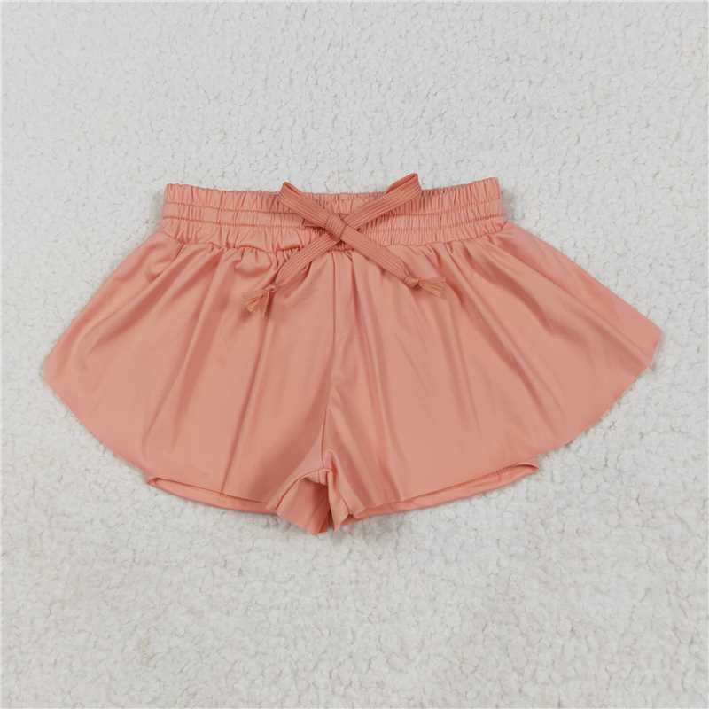 12.22 RTS NO MOQ （In stock）Matching SS0547 Baby Girls Peach Skort Shorts Bottoms