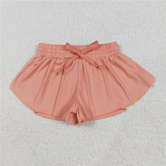 12.22 RTS NO MOQ （In stock）Matching SS0547 Baby Girls Peach Skort Shorts Bottoms