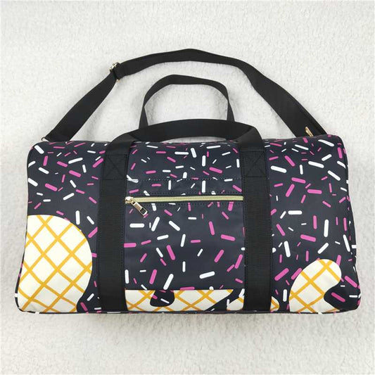 USA Warehouse (IN STOCK) BA0303 Black ice cream sprinkle team duffel bag