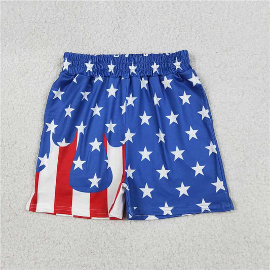 USA Warehouse (IN STOCK) SS0861 Short sleeves stars stripe kids boys 4th of july shorts