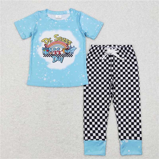 BSPO0177 Baby Boys Dr Reading Blue Tee Shirts Tops Pants Clothing Sets