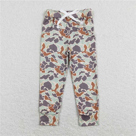 P0421  Baby Boys Green Camo Pockets Bottoms Pants
