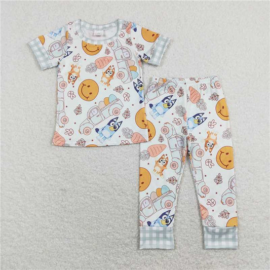 BSPO0301 Baby Boys Easter Dog Carrots Shirts Pants Pajamas Clothes Sets