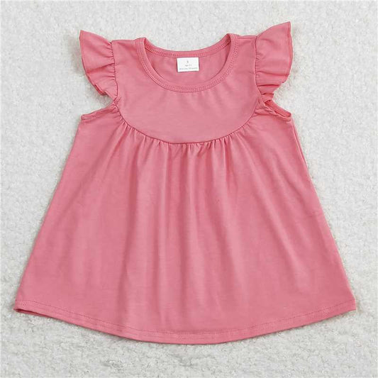 GT0462  Pink Short Flutter Shirt
