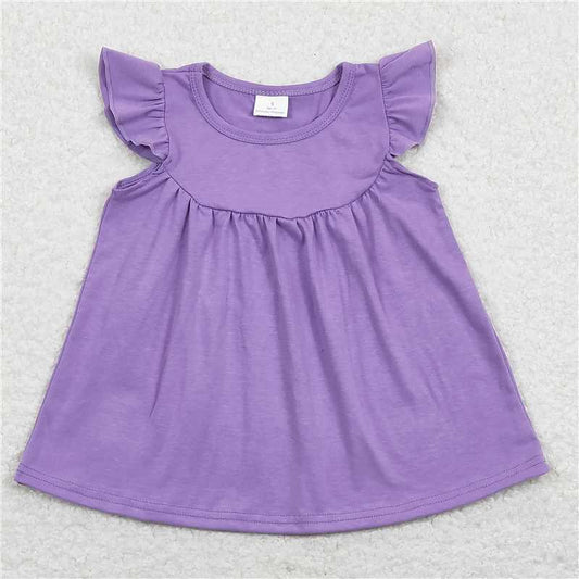 GT0461 Purple Short Flutter Shirt
