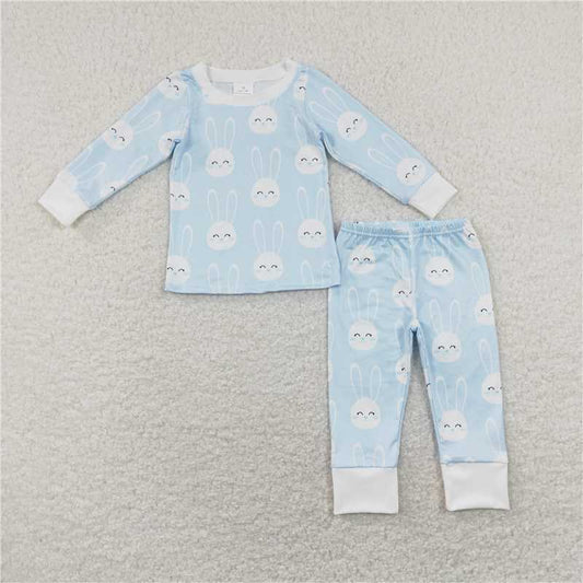 BLP0457 Rabbit Blue Long Sleeve Pants Suit