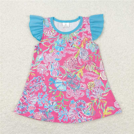 GT0564  RTS NO MOQ Baby Girls Summer Tops Baby Girls Colorful Sell Pearl Tunic Top