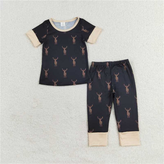 BSPO0440 Baby Boys Camo Deers Shirt Pants Pajamas Clothes Sets