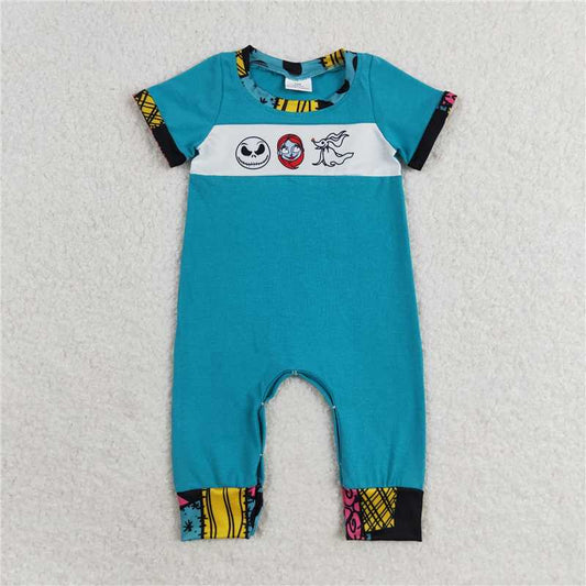 10.17 RTS NO MOQ （In stock） Matching Halloween SR1830 Baby Infant Boys Halloween Nightmare Rompers