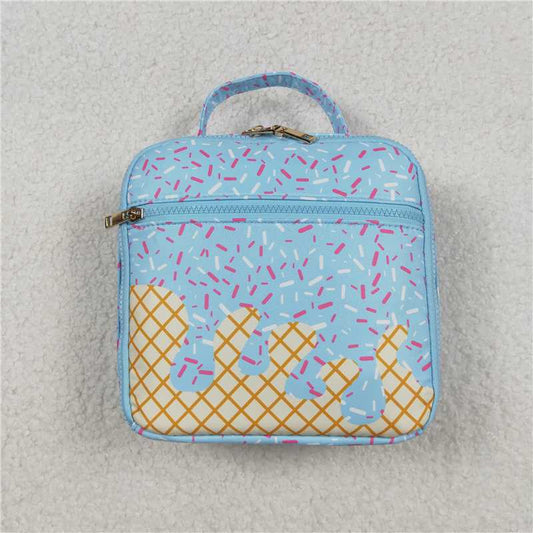 USA Warehouse (IN STOCK) BA0296 Light blue ice cream sprinkle kids lunch box
