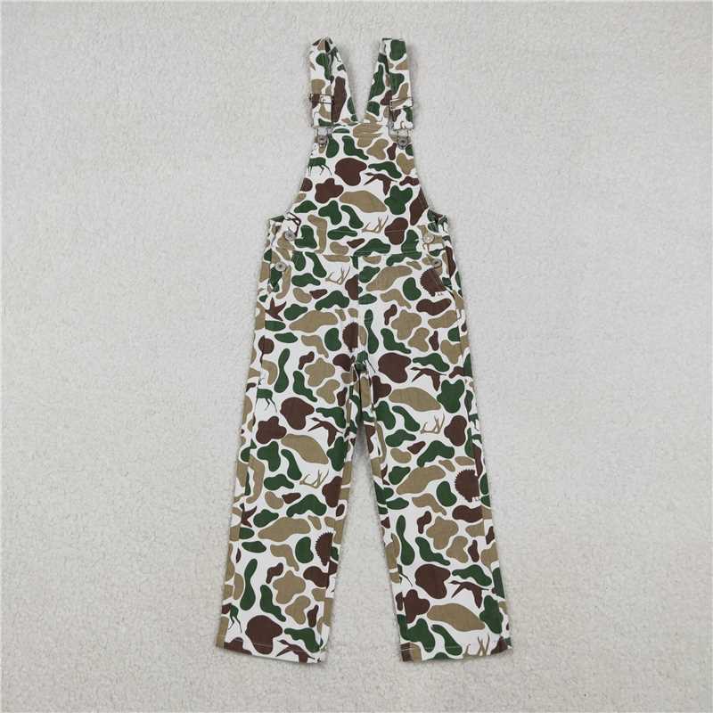 USA Warehouse (IN STOCK) Baby Boys Deer Ducks Turkey Camo Hunting Denim Jumpsuits