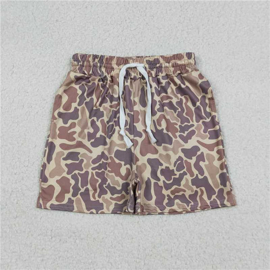 USA Warehouse (IN STOCK) SS0762 Khaki camo pockets elastic kids boys summer shorts