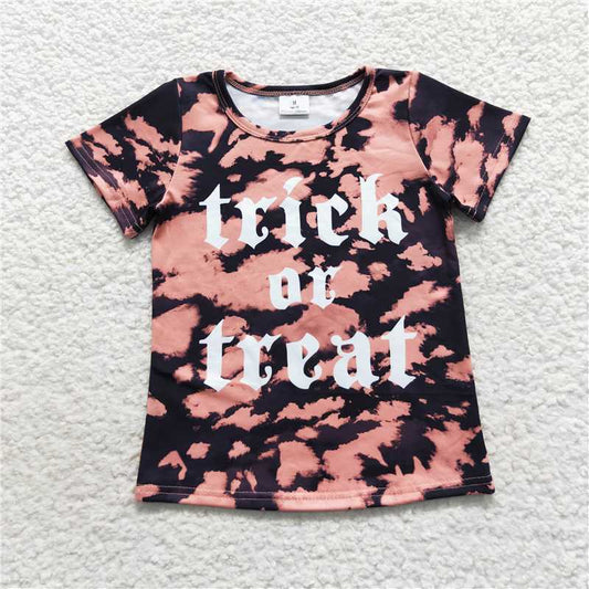 BT0276 Baby Kids Trick Spooky Baby Brown Sibling Tee Shirts Tops