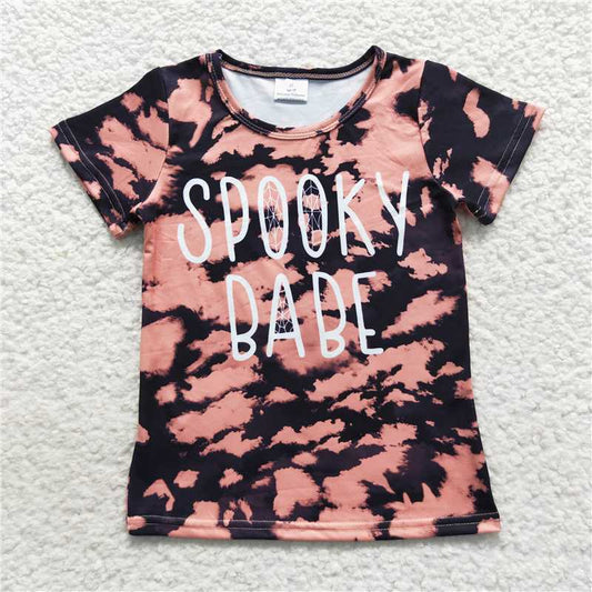 BT0275 Baby Kids Trick Spooky Baby Brown Sibling Tee Shirts Tops