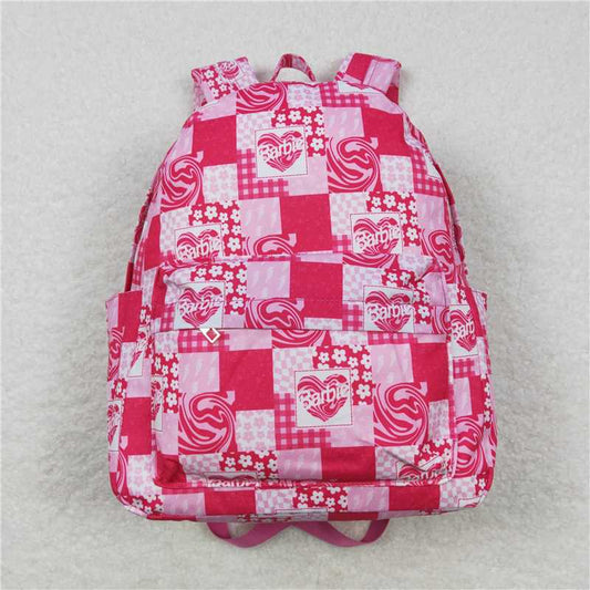 BA0114  Baby Girls Children Doll Pink Flowers Back Bags