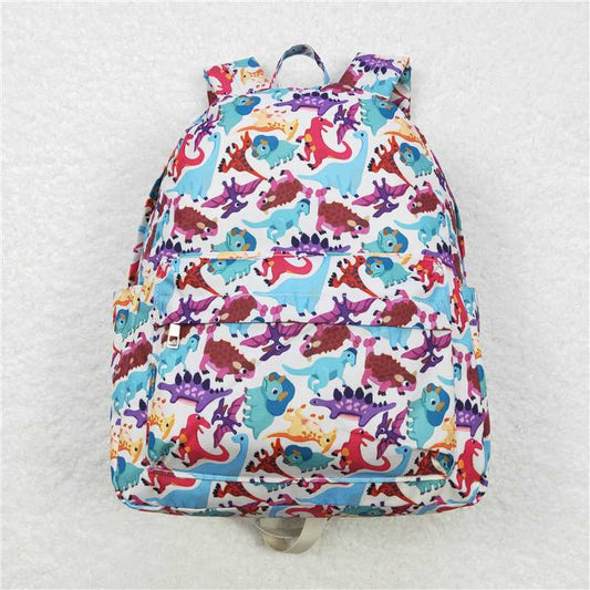 BA0153Purple dinosaur kids girls backpack