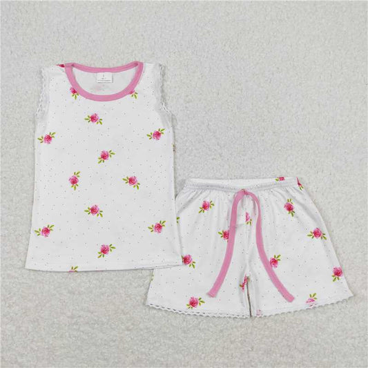Baby Girls Flowers Shirt Top Shorts Sibling Sister Pajamas Clothes Sets