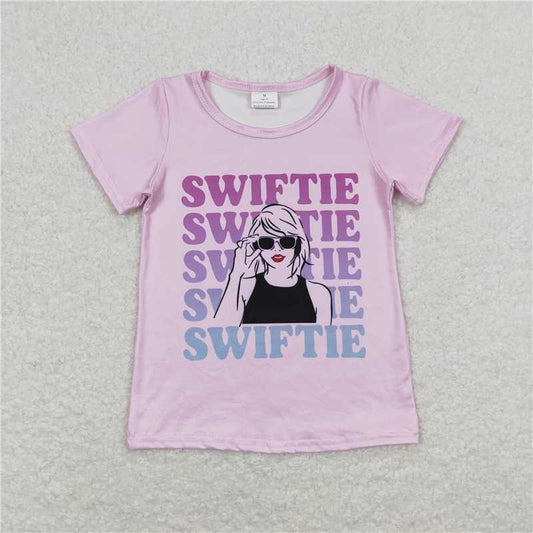 GT0505  GT0550 Baby Girls Summer Swiffie Short Sleeve T-shirt Top