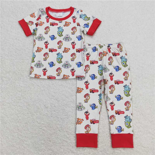 BSPO0322 Baby Boys Toy Fish Shirts Pants Pajamas Clothes Sets