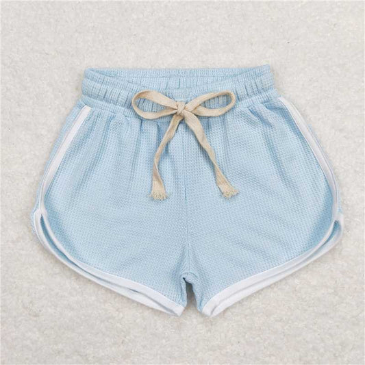 SS0289  Baby Girls Light Blue Color Summer Sports Design Shorts