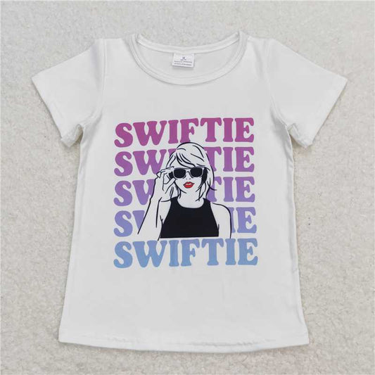 GT0550 Baby Girls Summer Swiffie Short Sleeve T-shirt Top