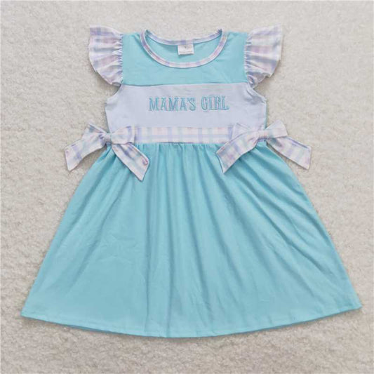 GSD0848  Mama's girls flutter sleeves kids mother's day dress