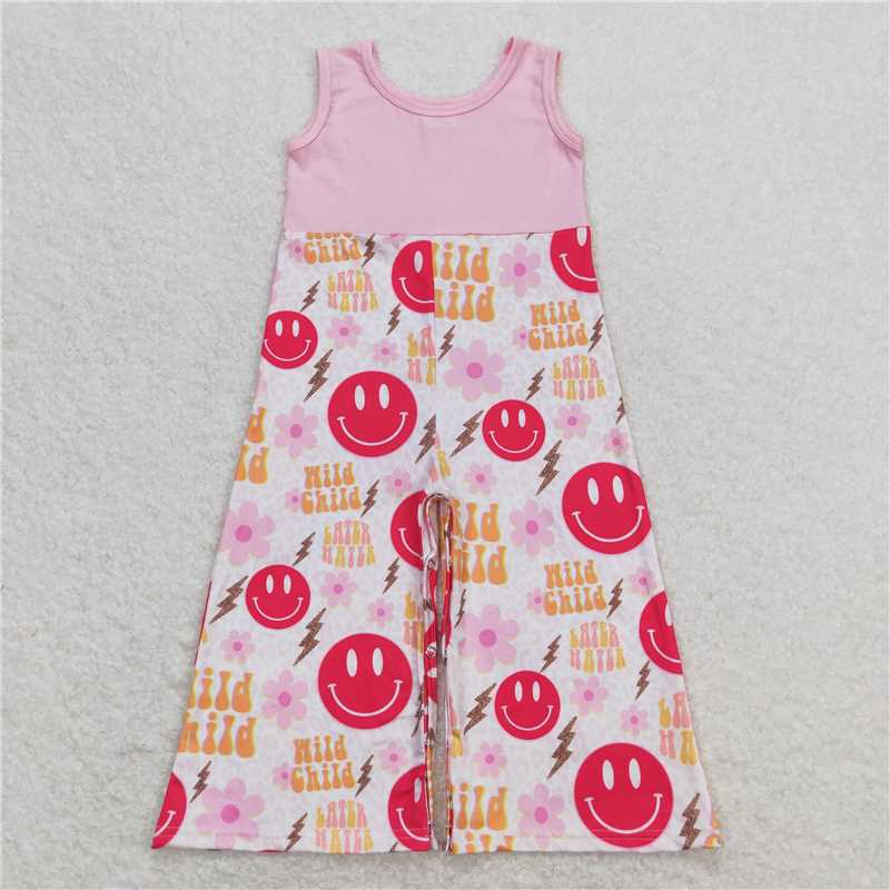 SR1195  Baby Girls Mama Tried Sleeveless Smile Jumpsuits